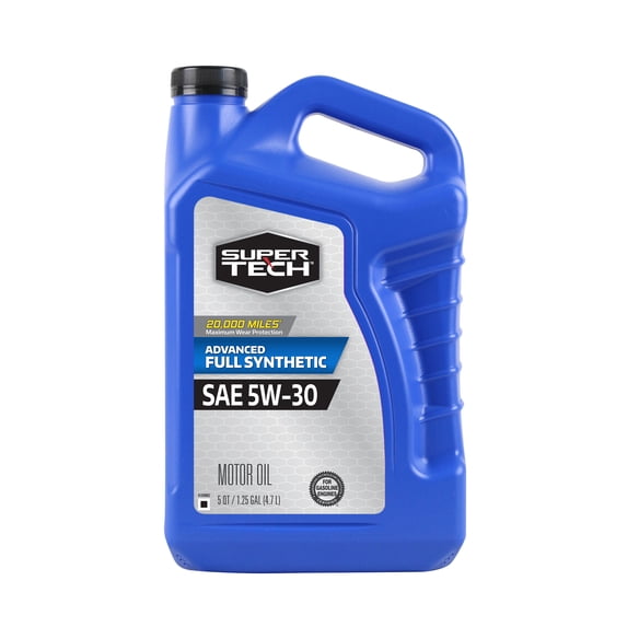 Super Tech Advanced Full Synthetic SAE 5W-30 Motor Oil, 5 Quarts