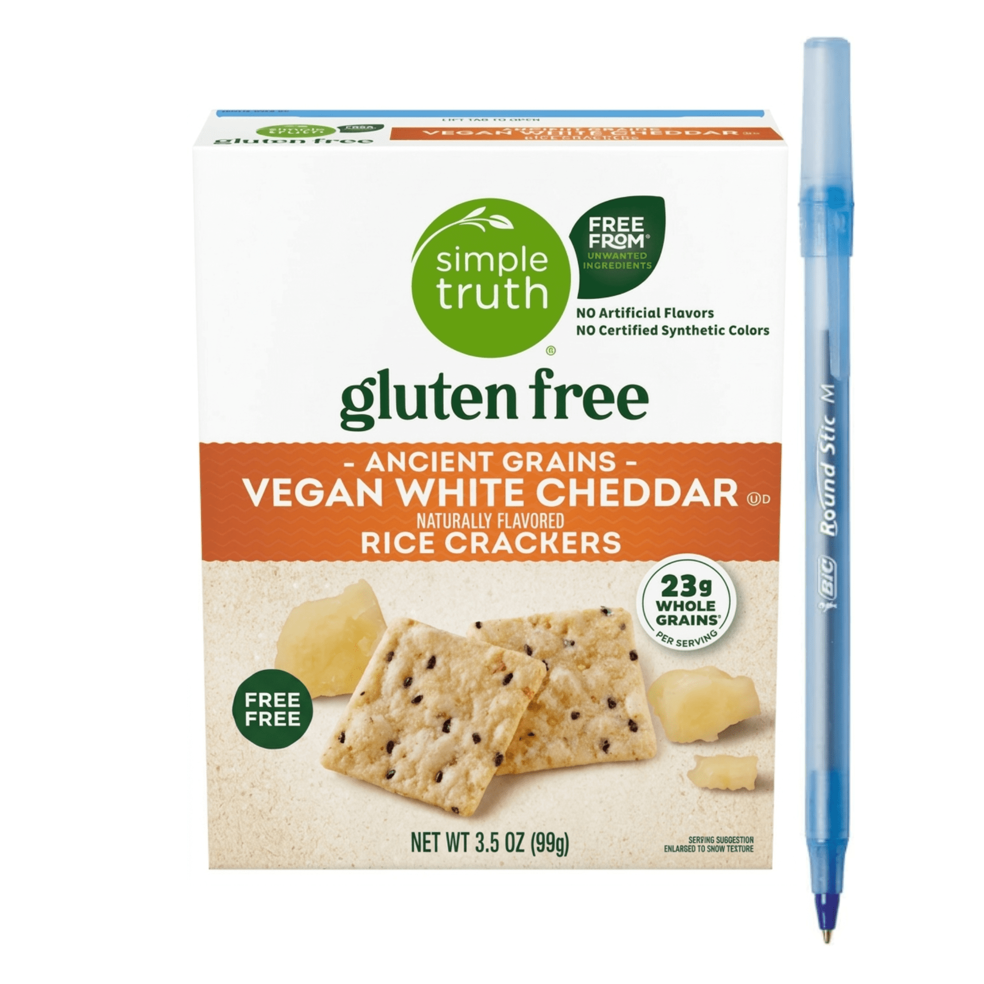 ST Gluten Free Ancient Grains Vegan White Cheddar Rice Crackers 3.5 oz ...