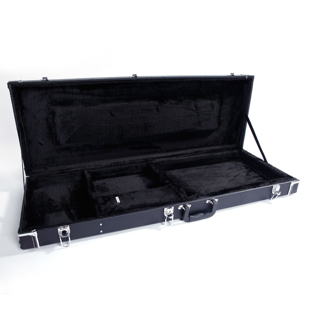 ST High Grade Electric Guitar Square Hard Case Microgroove Flat, Black