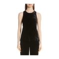thumbnail image 1 of ST JOHN Womens Black Velvet Sleeveless Jewel Neck Evening Top Size: M, 1 of 1
