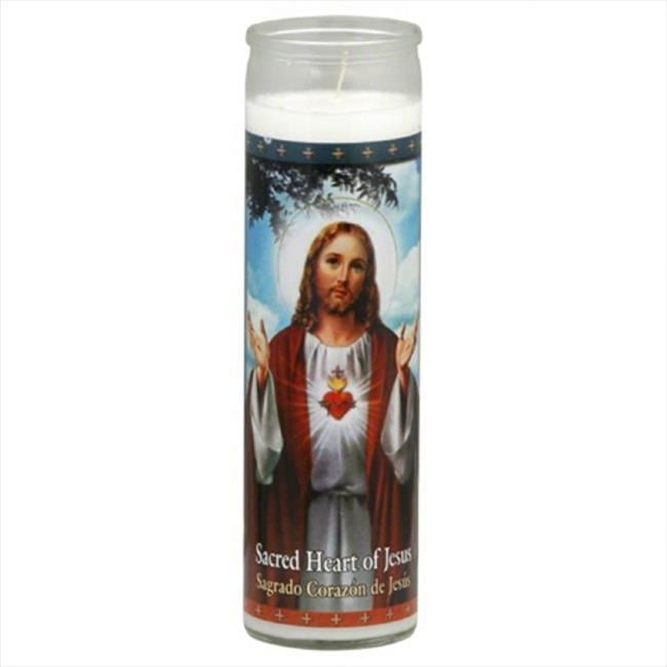 ST JUDE CANDLE HEART OF JESUS WHT1 EA Pack of 12