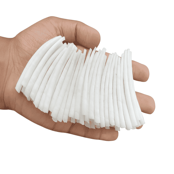 White Smooth Dentalium Shells 2 to 2.2 Inch 1 Kg (2.2 Lbs) Craft Jewelry Decor