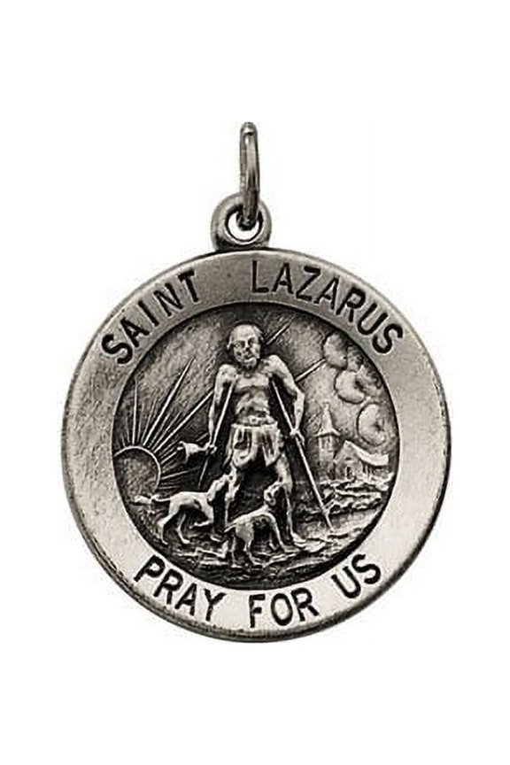 ST. LAZARUS MEDAL - 14K Yellow / Gold / 12.00 MM / 0.54 DWT