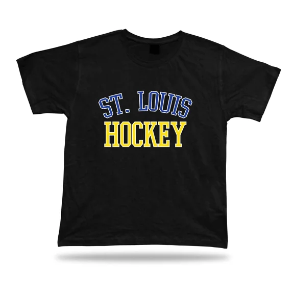 ST. LOUIS HOCKEY t-shirt tee blue yellow white STL MO USA ice apparel winter