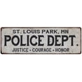 thumbnail image 1 of ST. LOUIS PARK, MN POLICE DEPT. Home Decor Metal Sign Gift 8x24 108240012785, 1 of 1