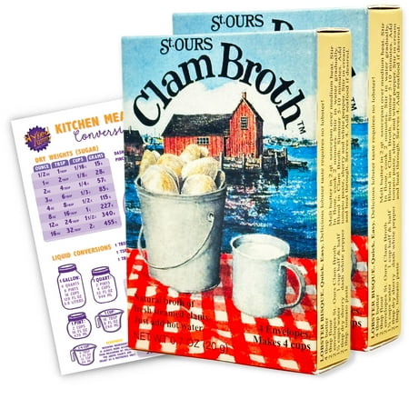 St Ours Clam Broth 2 Pack with Kitchen Conversion Magnet