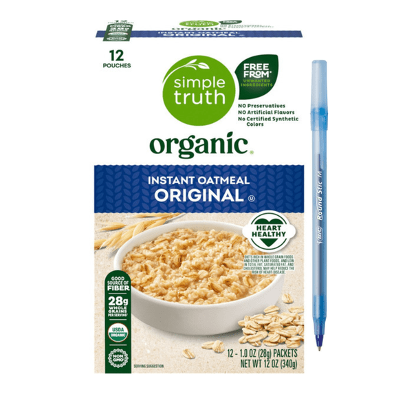 ST Organic Original Instant Oatmeal 12 oz