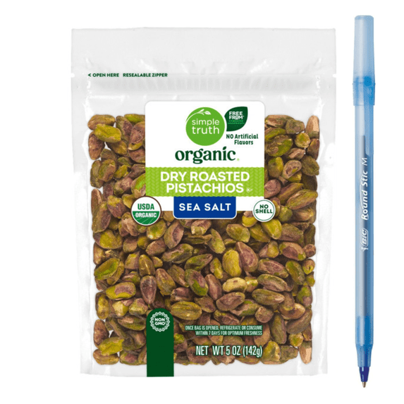 ST Organic Unshelled Dry Roasted and Sea Salt Pistachios 5 oz - Walmart.com