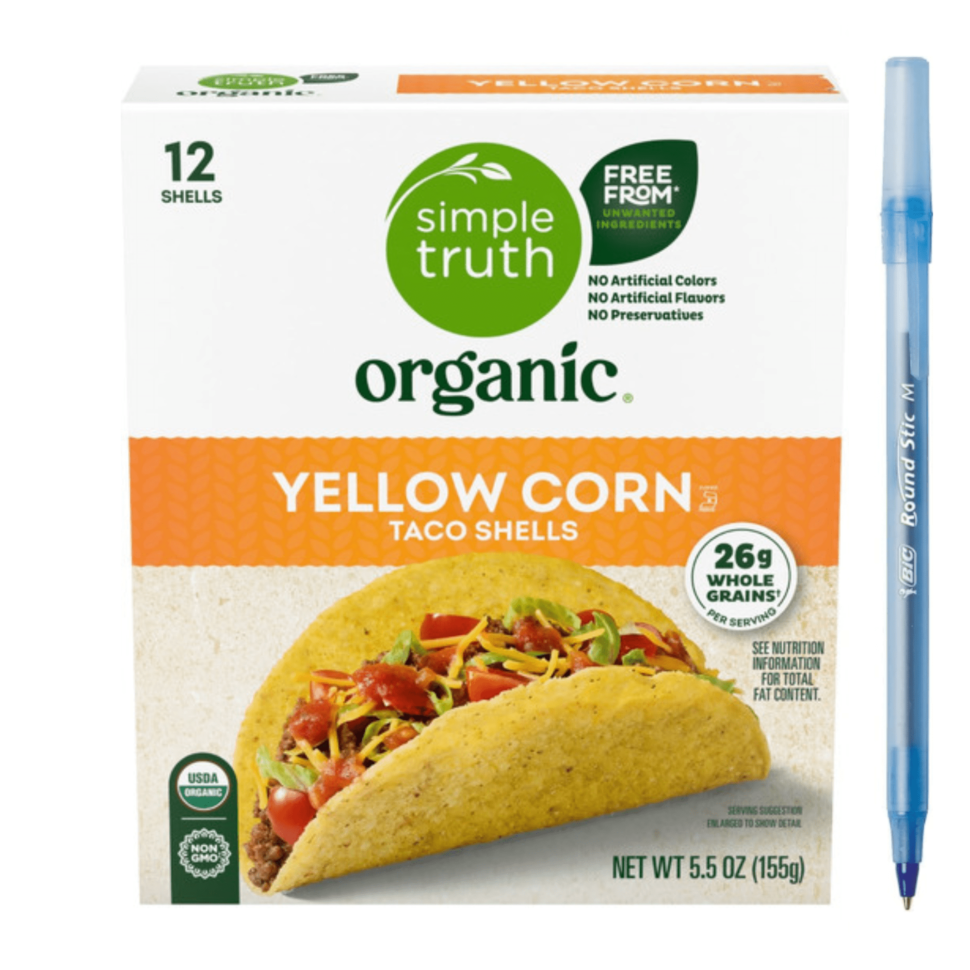 ST Organic Yellow Corn Taco Shells • 12 each 12 ct ST 5.5 OZ - Walmart.com