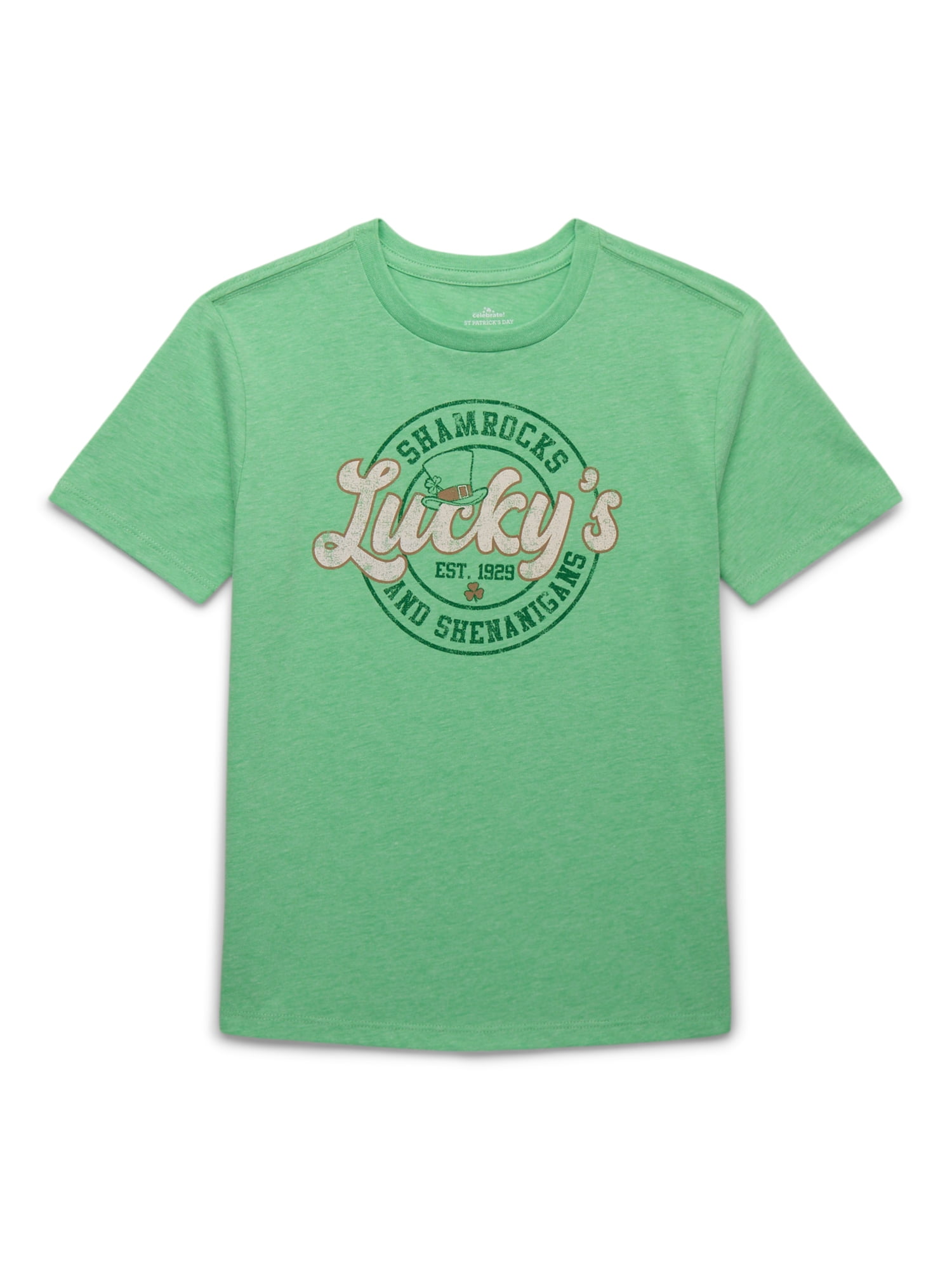 Way to Celebrate Boys St. Patrick's Graphic T-shirt, Sizes 4-18 and Husky
