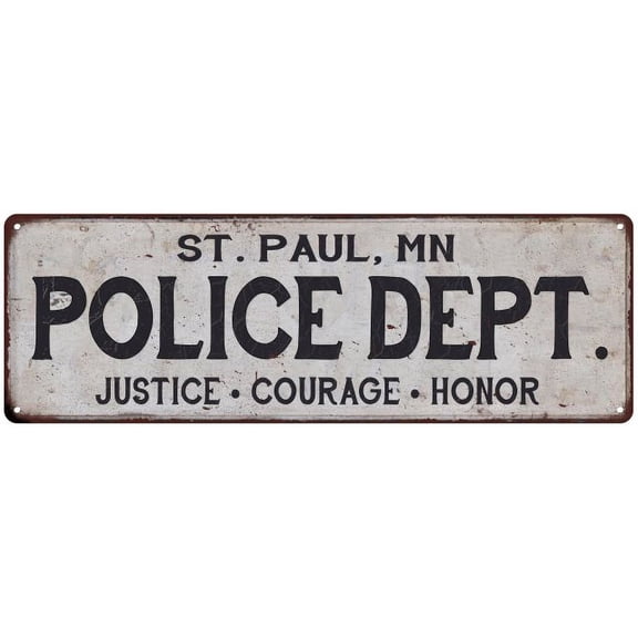 ST. PAUL, MN POLICE DEPT. Home Decor Metal Sign Gift 6x18 206180012055