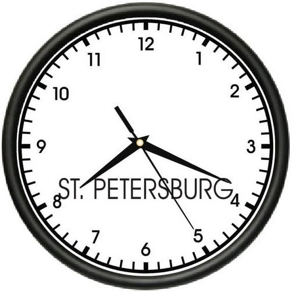 ST PETERSBURG TIME Wall Clock world time zone clock office business