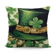 thumbnail image 1 of ST Patricks Day Hat Throw Pillow Covers, Lucky Decorations for Sofa Couch, 1 of 5