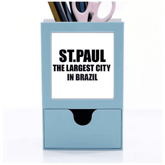 ST.Paul The Largest City In Brazil Desk Supplies Organizer Pen Holder Card