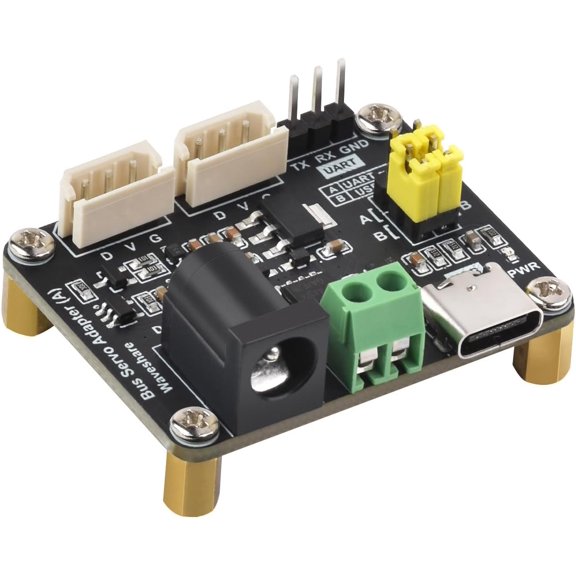 ST/SC Serial Bus Servo Driver Board - Supports UART & USB Control, Powers & Controls Up to 253 Servos, 42mm x 33mm