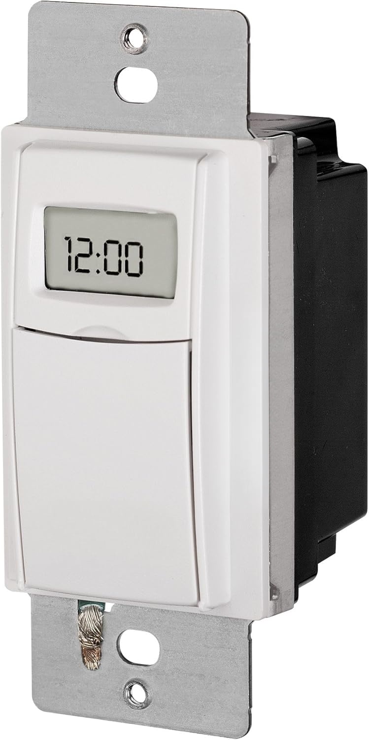 White Programmable In-Wall Digital Timer Switch
