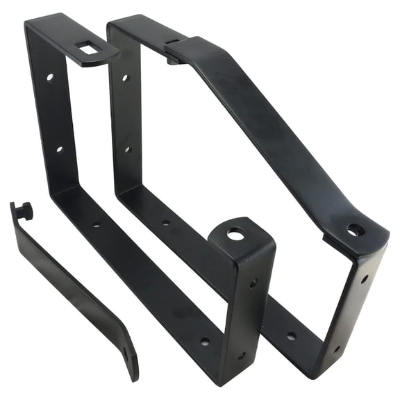 ST0555B 2 Pack Universal Lockable Wall Ladder Rack Brackets Secure Storage, Black, 170 x 235 x 30 mm
