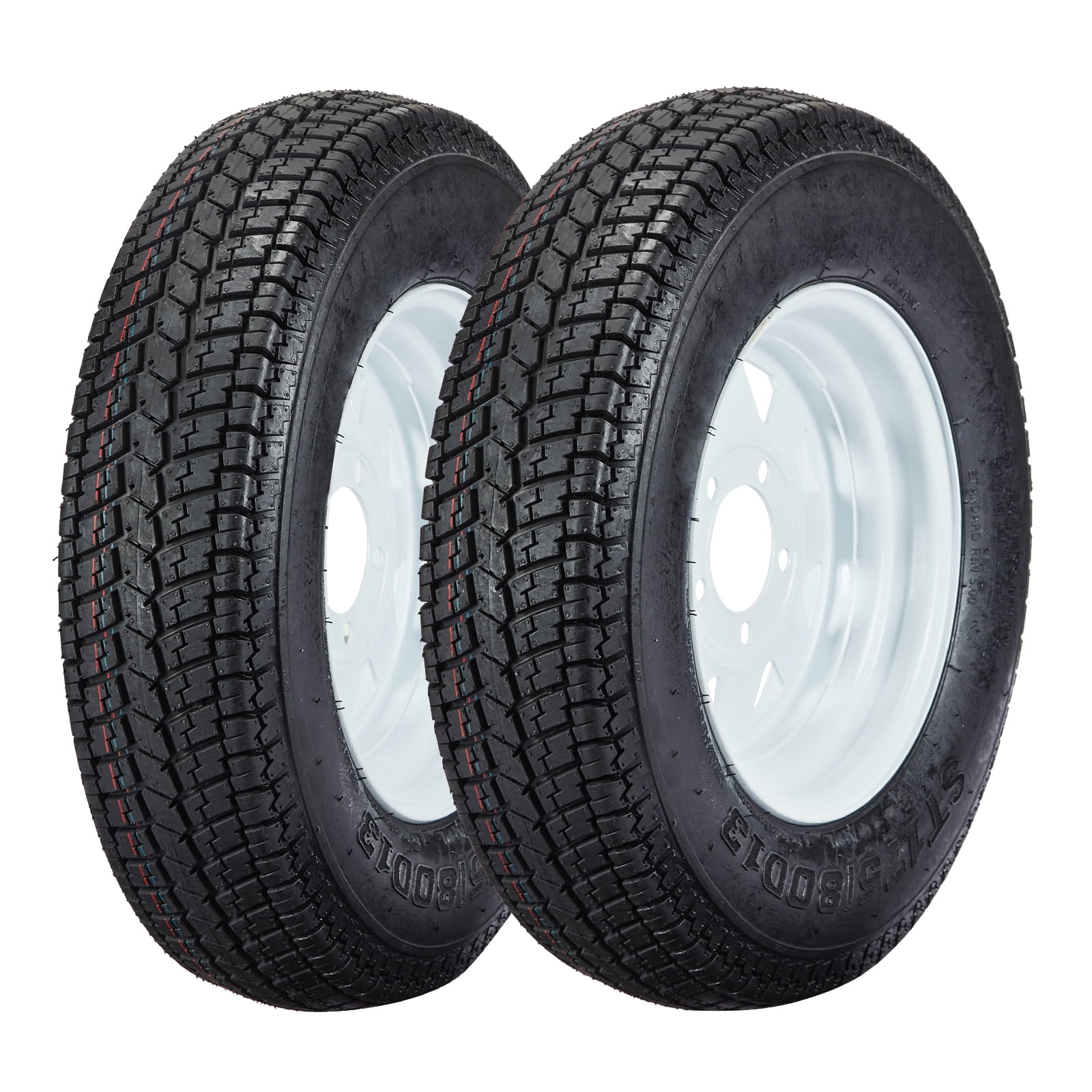 Wheel Rim Loading ST175/80D13 Heavy Duty Trailer Tire and Wheel Set, 6 Ply Bias Load ...