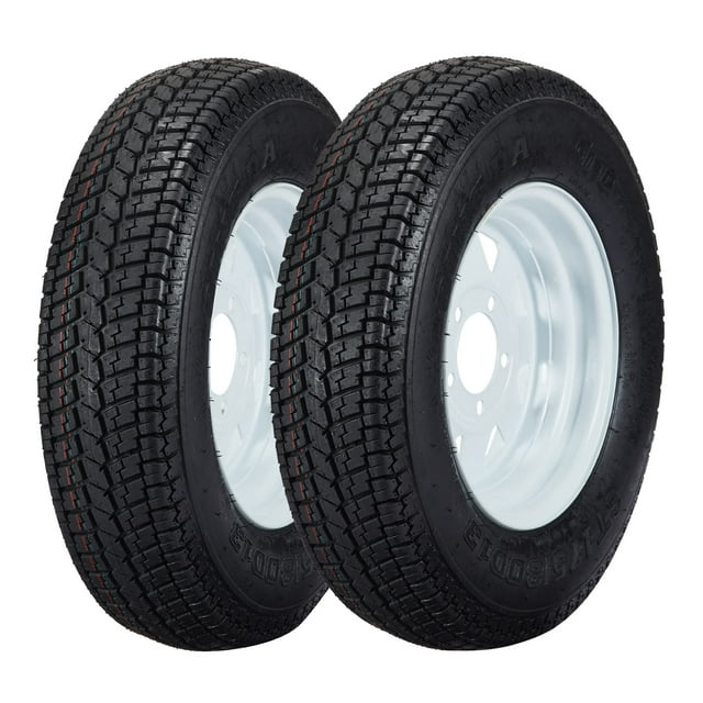 "Walmart ST175/80D13 Trailer Tire, 6PR Load Range C, 13"" White Spoke