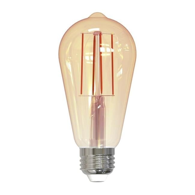 Amber Vintage Style Dimmable LED ST18 Light Bulbs, 2-Pack