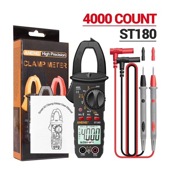 ST180 4000Counts True RMS AC DC Digital Clamp Meter NCV Detection