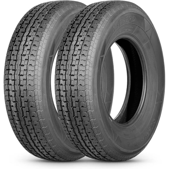 HALBERD ST225/75R15 Trailer Tires 10PR Load Range E Heavy Duty 225 75 15 Radial Trailer Tires Improve Traction in all-road condition Set 2