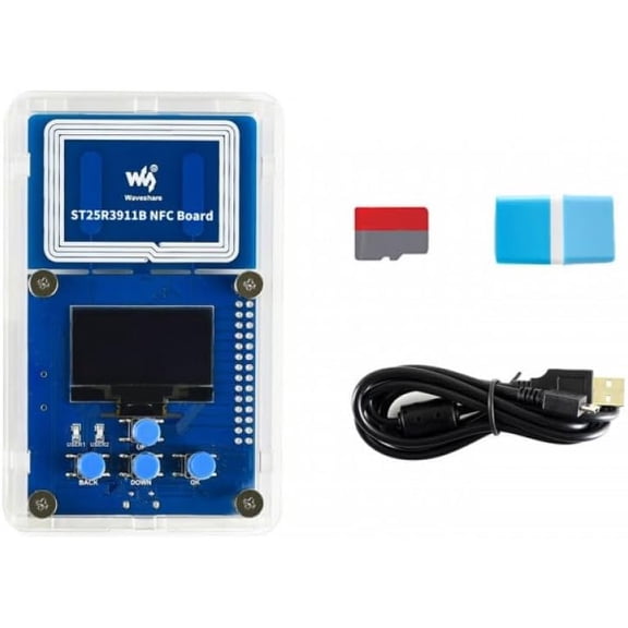 ST25R3911B NFC Development Board Kit with Microcontroller, OLED, USB Cable and TF Card for IoT, Sensor and Maker Projects SKU-17767