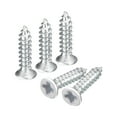 thumbnail image 1 of ST2x10mm White Screws Self Tapping Screws, 100 Pack Flat Head Phillips Wood Screws for Woodworking, 1 of 5