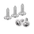 thumbnail image 1 of ST3.5x12x7.5mm Phillips Pan Head Self-tapping Screw with Washer, 100pack 304 Stainless Steel Wood Screw (Silver), 1 of 6