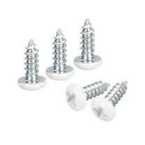 ST3.5x8mm White Screws Self Tapping Screws, 50 Pack Pan Head Phillips Wood Screws for Woodworking