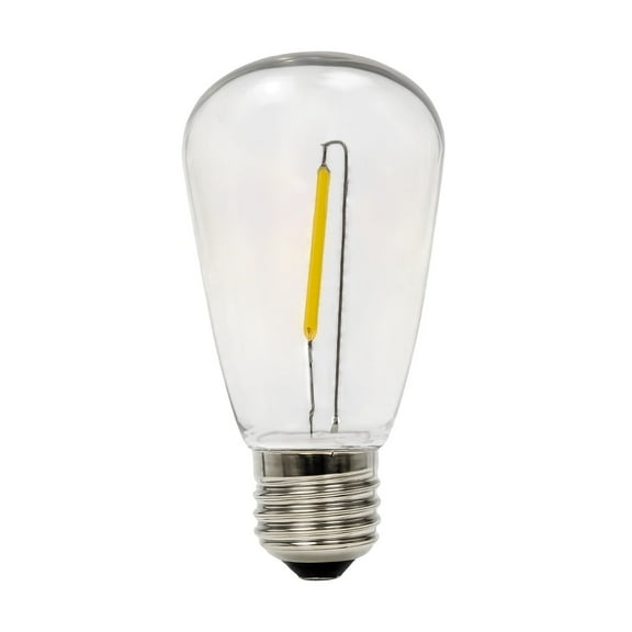 ST38 LED Filament Impact Resistant Bulbs - Warm White - Intermediate E-17 Base - For Stringers/String Lighting - 25 Pack