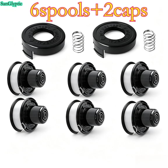 ST4500 Replacement Spool for Black and Decker Weed Eater Spool ST4500, 20ft 0.065” Spool Line for Black Decker St4500 Spool, for RS-136 Black and Decker Bump Feed Spool(6+2+2 Pack)