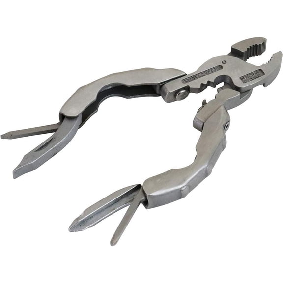 ST50016 Polished Stainless Steel 9-in-1 Micro Pocket Multitool with Screwdrivers, Pliers (Single Pack)