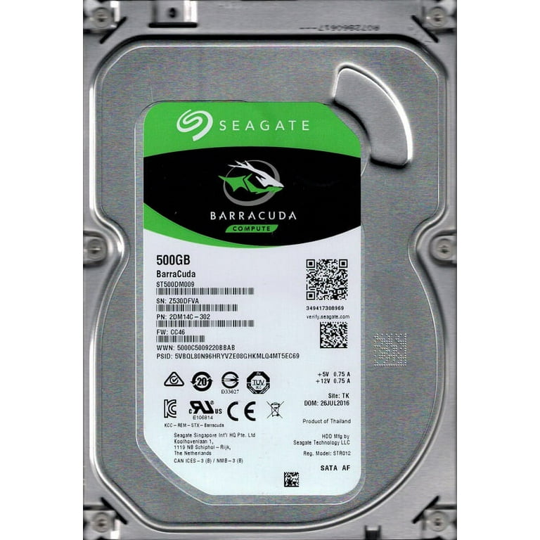 ST500DM009 P/N: 2DM14C-302 F/W: CC46 TK Z53 Seagate 500GB