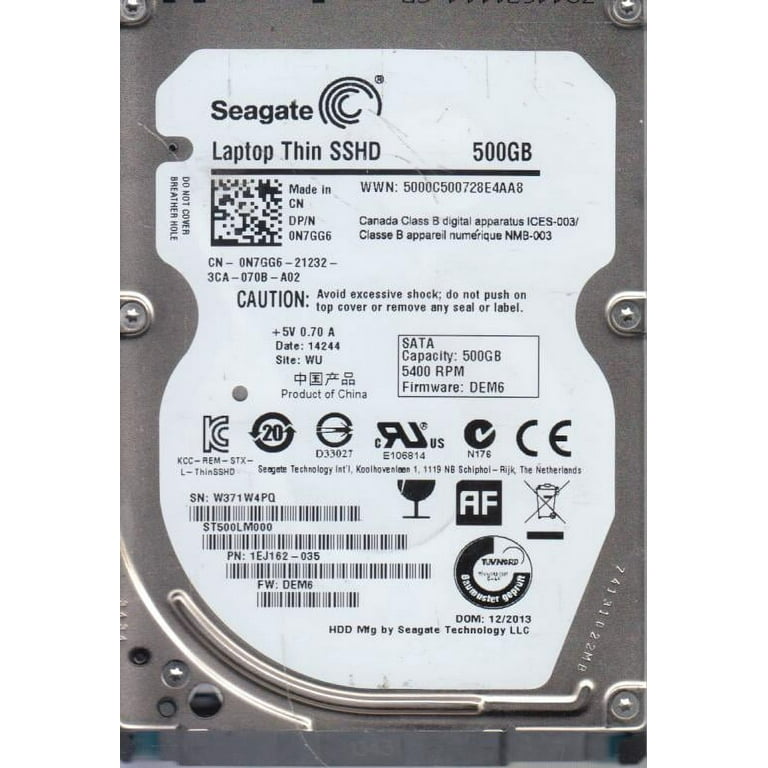 ST500LM000, W37, WU, PN 1EJ162-035, FW DEM6, Seagate 500GB ST500LM000, W37, WU, PN 1EJ162-035, FW DEM6, Seagate 500GB