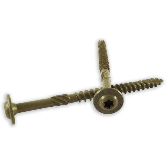 ST516X6B 5/16-Inch by 6-Inch Length Round Washer Head Exterior Wood Screws, 250-Pack , Gold