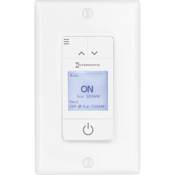 ST700W Ascend 7-Day in-Wall Programmable Timer - Automatic Astronomic Control, Intuitive Setup - Modern Sleek Design, Automatic DST Adjustment, Versatile 42-Event Scheduling
