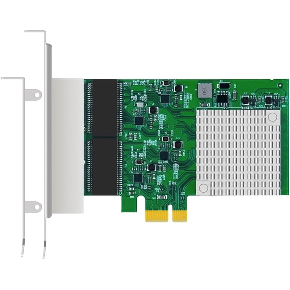 ST7314 4-Port Gigabit Network Card with RTL8111H Controller Ethernet RJ45 LAN Port PCIE 2.0 X1 Interface Regular & Low Profile Bracket