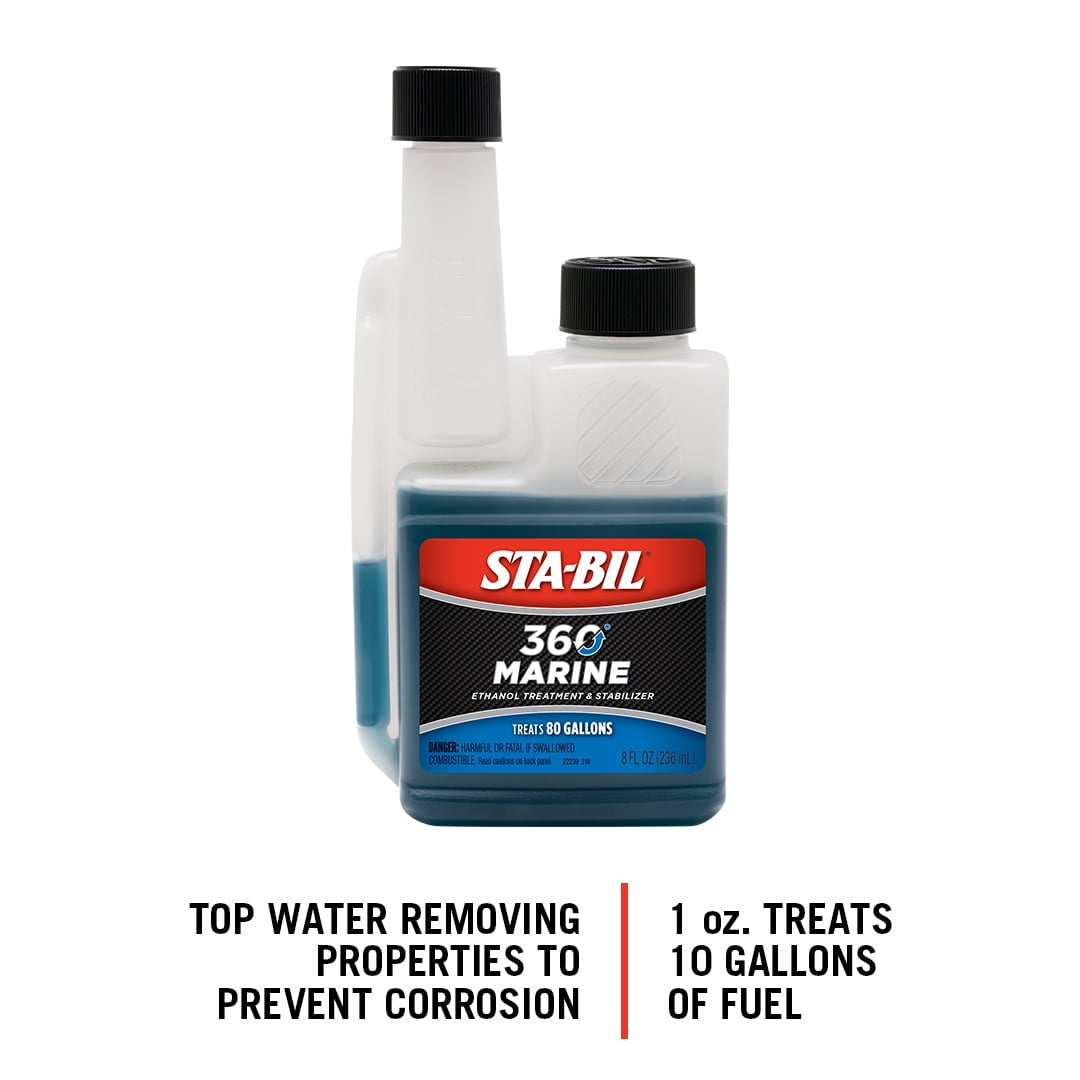 STA-BIL 360 Marine Ethanol Treatment and Fuel Stabilizer 8 oz for Gasoline Engines