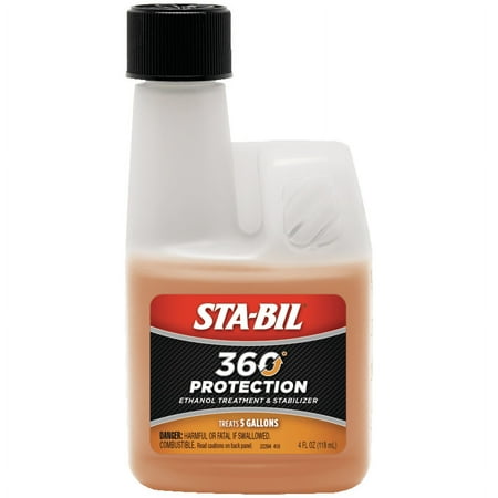 STA-BIL 360 Protection Ethanol Treatment & Fuel Stabilizer, Treats 20 Gallons, 4 fl. oz. (22281)