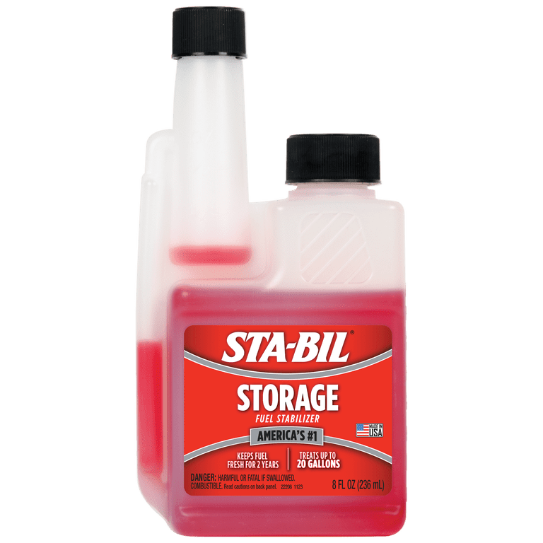 STA-BIL Storage Fuel Stabilizer 8 Oz, Treats 20 Gallons, Prevents