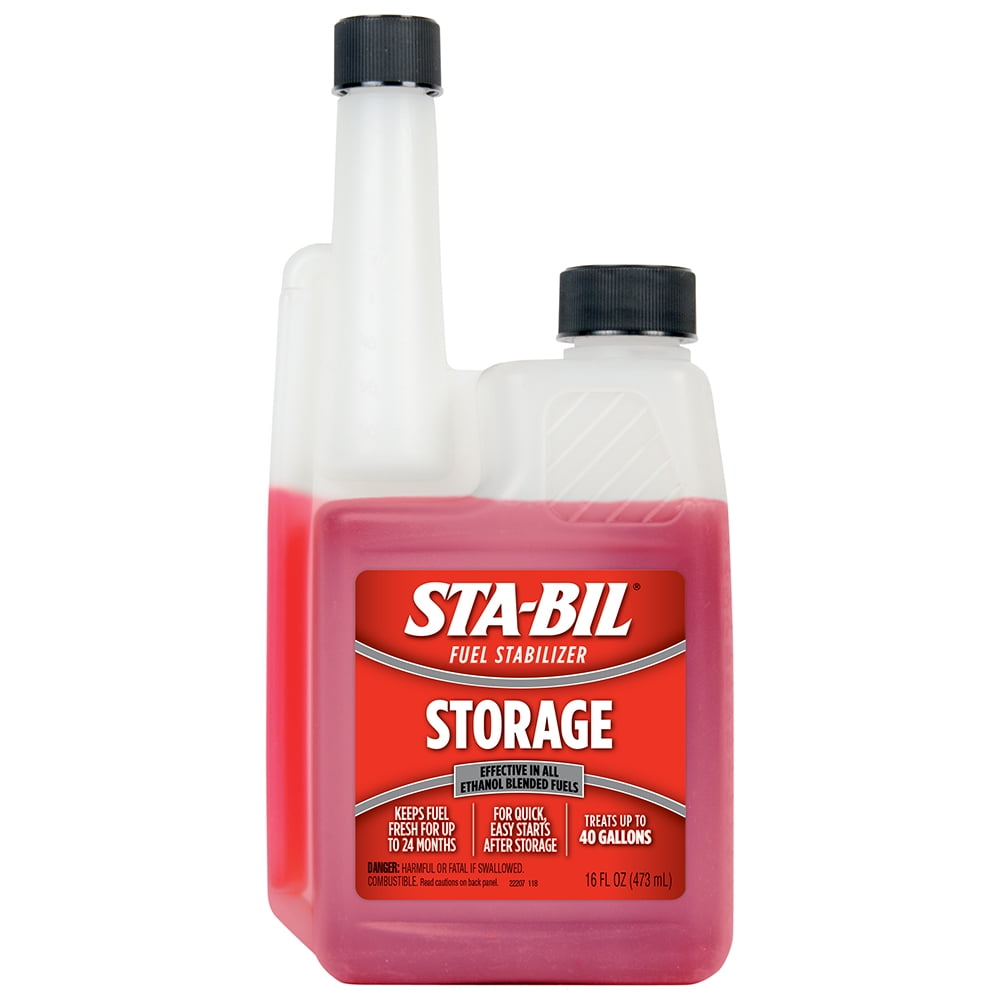 STA-BIL Storage Fuel Stabilizer for Gasoline Engines, 16 Fluid Ounces (22207) Treats 40 Gallons.