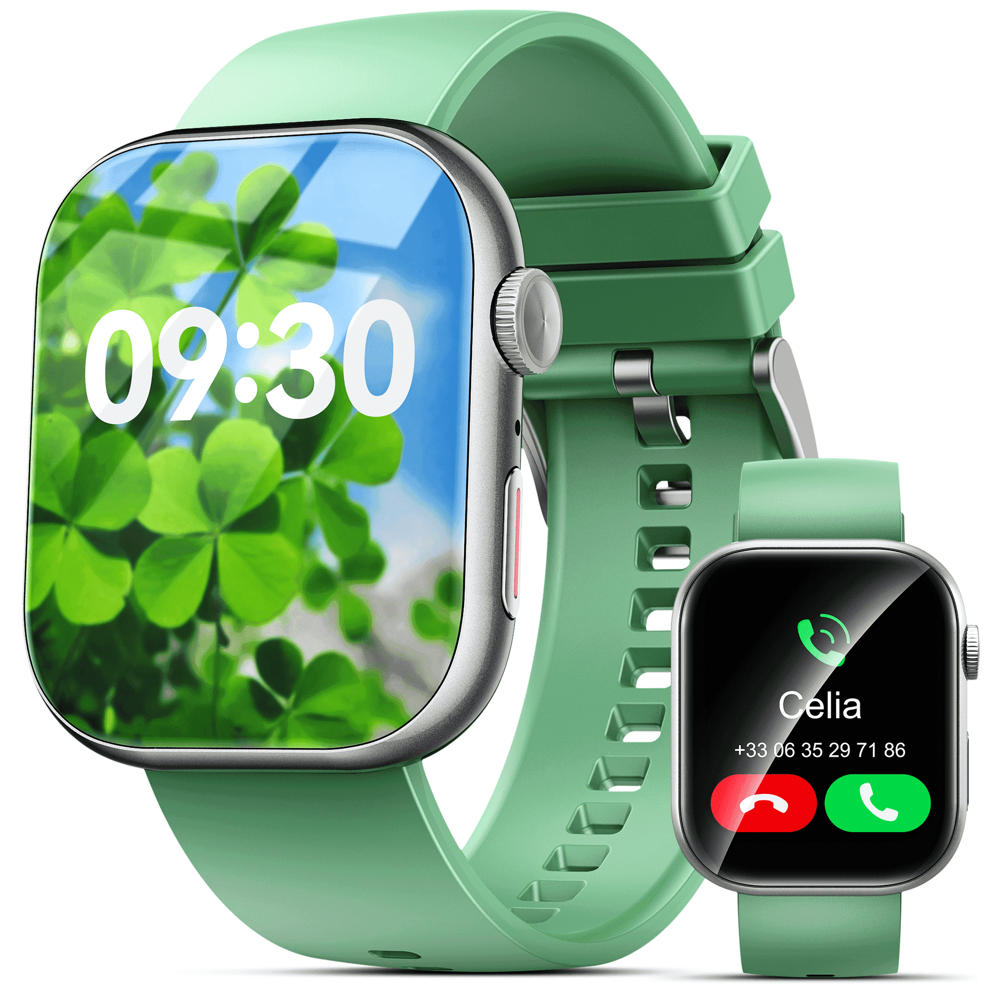 Smart Watch for Men Women, 2.01" HD Touchsreen, Bluetooth Calling, IP68 Water-Resistance, 180+ Sports Modes, Health, Fitness & Sleep Tracker, Timer, Fitness Watch for Android/iOS, Silver