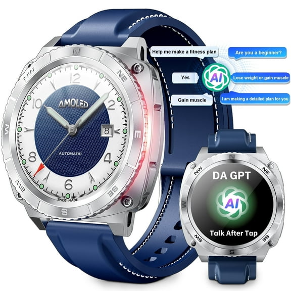 STA Smart Watch, SmartWatch with GPT, Rotating Bezel, AI Generated watch faces,1.43-inch Fitness Tracker with Bluetooth Call(Answer/Make Calls) Smartwatch Compatible with Android and iPhone