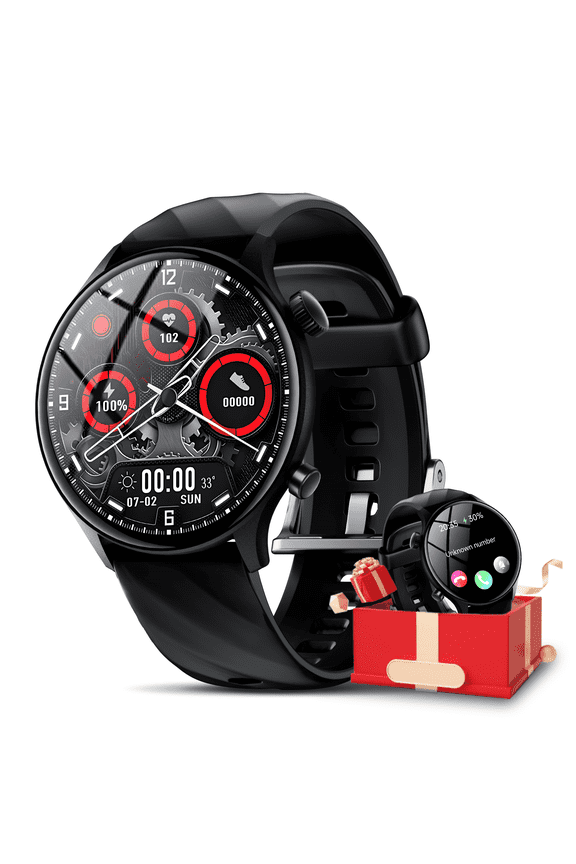 Smart Watch for Android and iPhone, IP68 Waterproof Smartwatch for Women Men 180+ Sports Modes 1.39-inch Fitness Tracker, Smart Watch with Bluetooth Call(Answer/Make Calls), for Gift Black