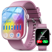 STA Smart Watch,IP68 Waterproof Smartwatch for Women Men 180+ Sports Modes,2.01-inch Fitness Tracker with Bluetooth Call(Answer/Make Calls) STA Smartwatch Compatible with Android and iPhone (Pink)