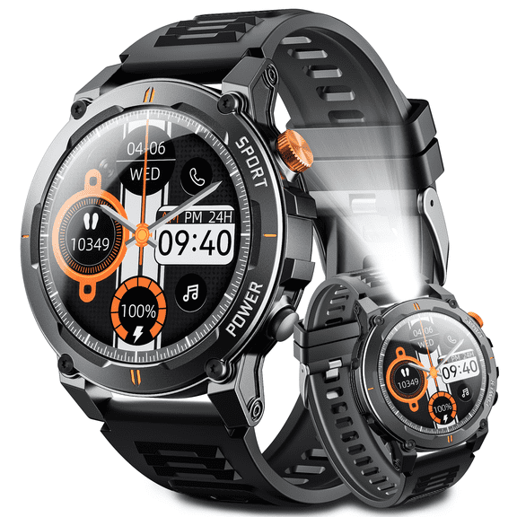 STA Smart Watch,IP68 Waterproof Smartwatch for Women Men 180+ Sports Modes,1.52-inch Fitness Tracker with Bluetooth Call(Answer/Make Calls) STA Smartwatch Compatible with Android and iPhone (Black)