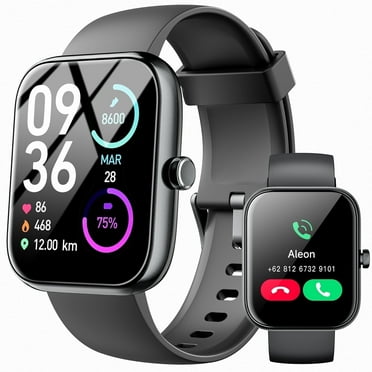 STA Smart Watch,IP68 Waterproof Smartwatch for Women Men 180+ Sports Modes,1.85-inch Fitness Tracker with Bluetooth Call(Answer/Make Calls) STA Smartwatch Compatible with Android and iPhone (Black）