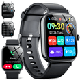 thumbnail image 1 of Smart Watch for Men Women, 2.01" HD Touchsreen, Bluetooth Calling, IP68 Water-Resistance, 180+ Sports Modes, Health, Fitness & Sleep Tracker, Timer, Fitness Watch for Android/iOS, Black, 1 of 7