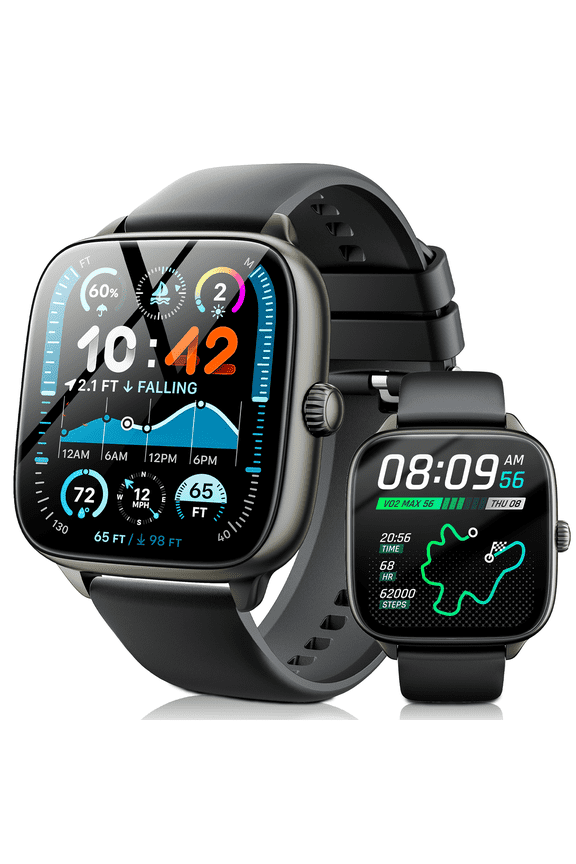 Smartwatch – Fitness and Sleep Tracker with 1.72" HD Display, Precise GPS, Call and Messaging, 24/7 Sleep Monitoring, 100+ Professional Sports Modes, Ideal for Sleep and Sports